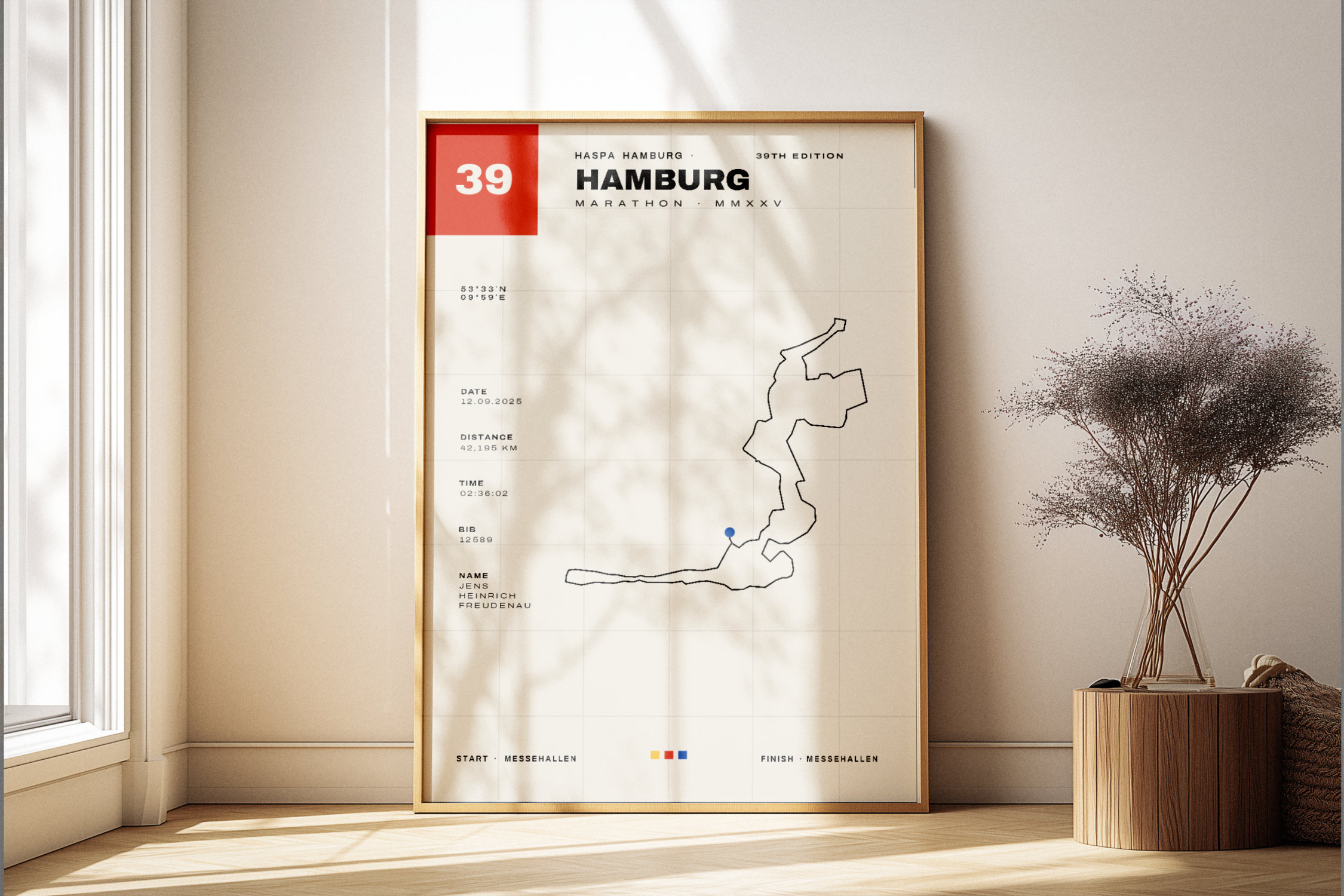 Hamburg Marathon Art Poster Vorschau